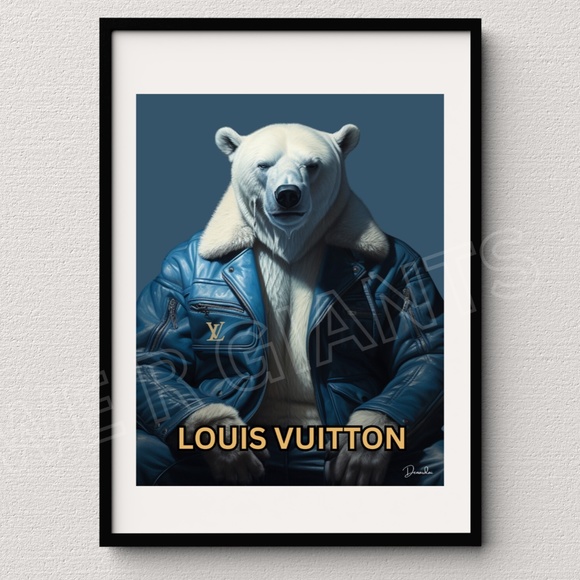 Louis Vuitton ART - LV THE CHILL BEAR PRINT 11X14 BY THE ART DENARDAI - Picture 1 of 2